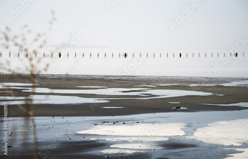 Saltlake in the south of Ankara, Turkey photo