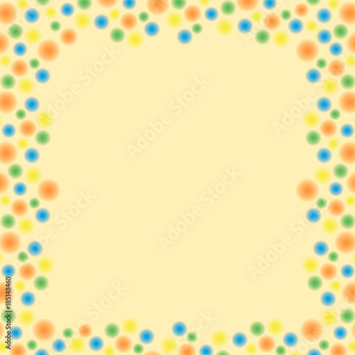 a frame of blurry balls in yellow tones