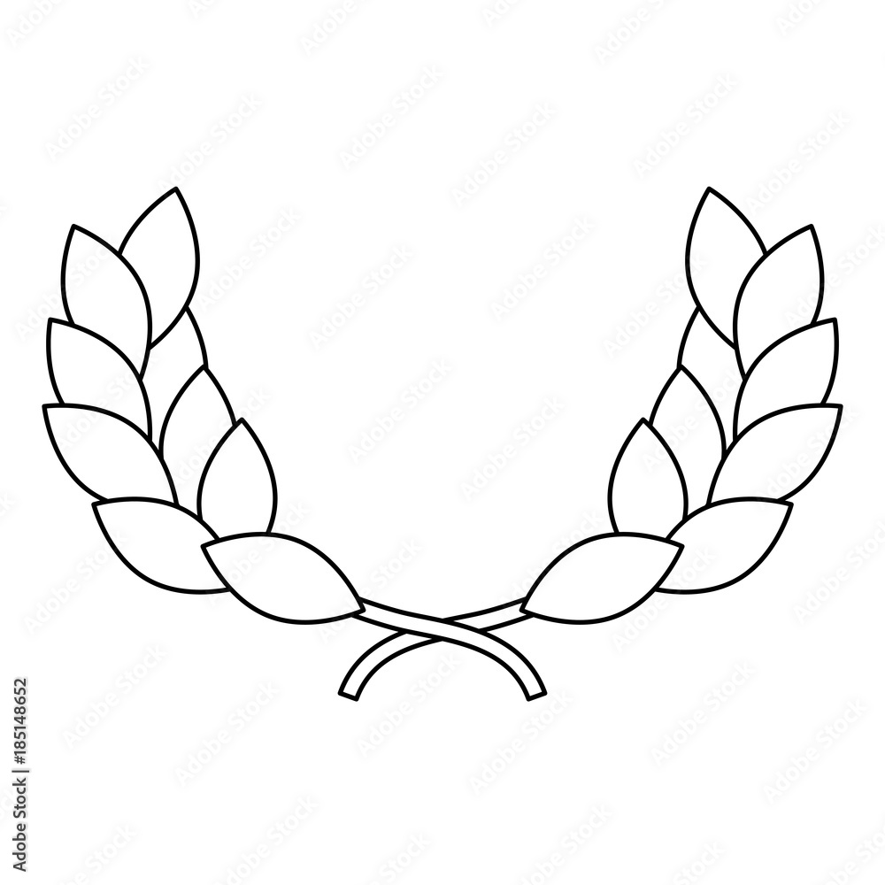 Fototapeta premium award winner wreath laurel icon vector illustration