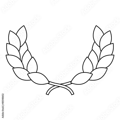 award winner wreath laurel icon vector illustration