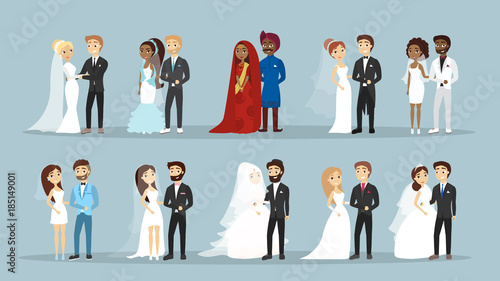 Wedding couple set.