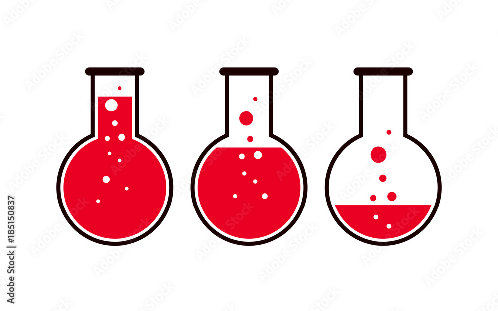 Set of test tube icons. Vector Illustration. Set of test tube icons. Vector Illustration.