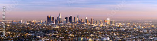 Obraz na płótnie Beautiful Light Los Angeles Downtown City Skyline Urban Metropolis