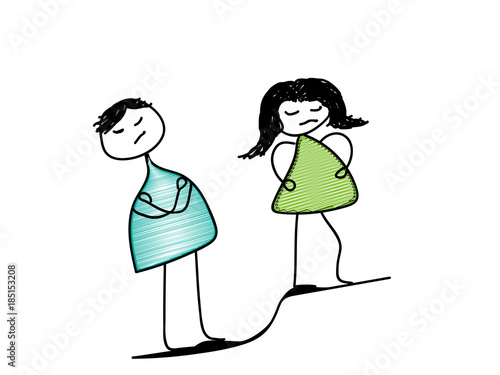 Couple en colère