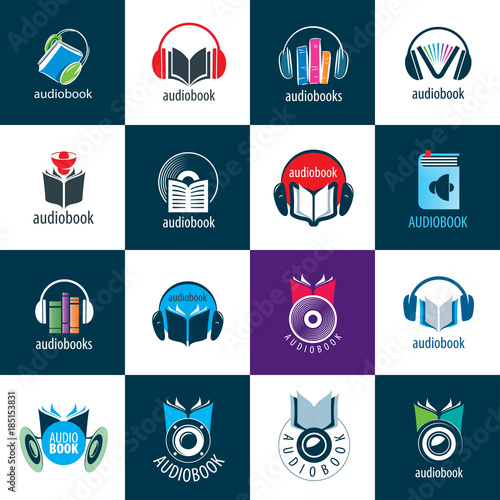 Audiobook. Vector logo template