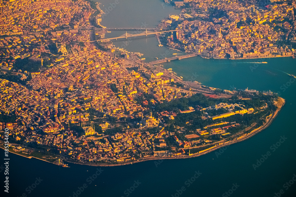 Obraz premium City of Istanbul aerial view. Turkey