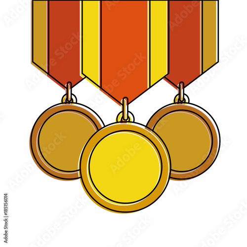 winner medals isolated icon vector illustration design