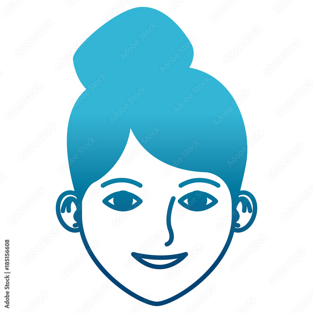 Young woman face cartoon Young woman face cartoon