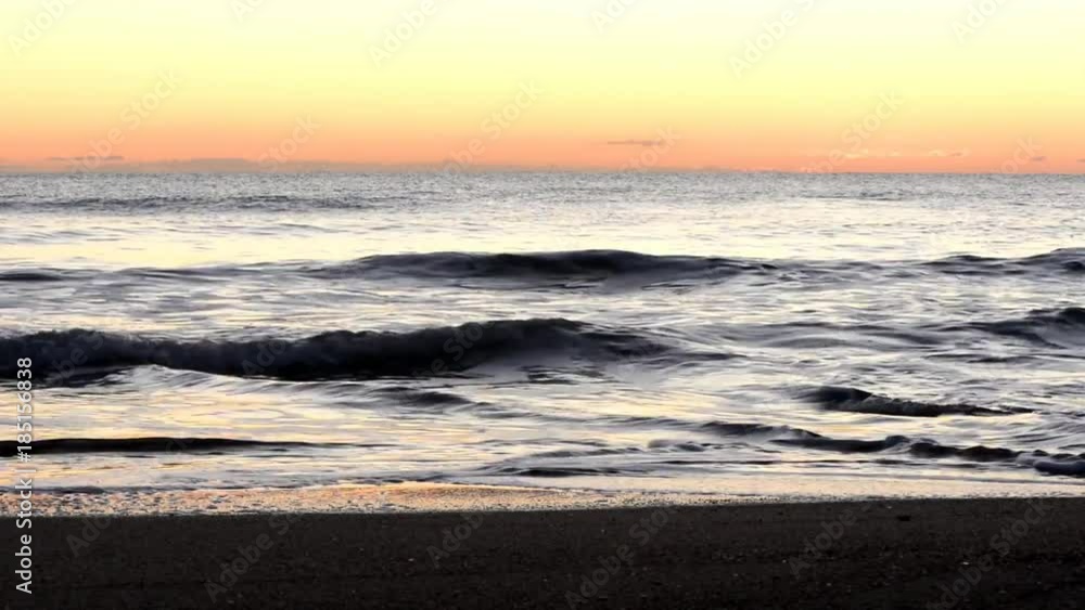 The coast of Benicasim at sunrise, Castellon