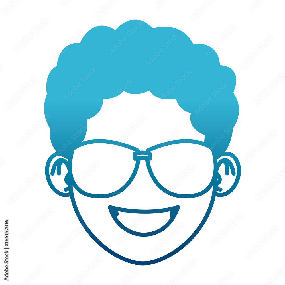 Man with sunglasses face Man with sunglasses face
