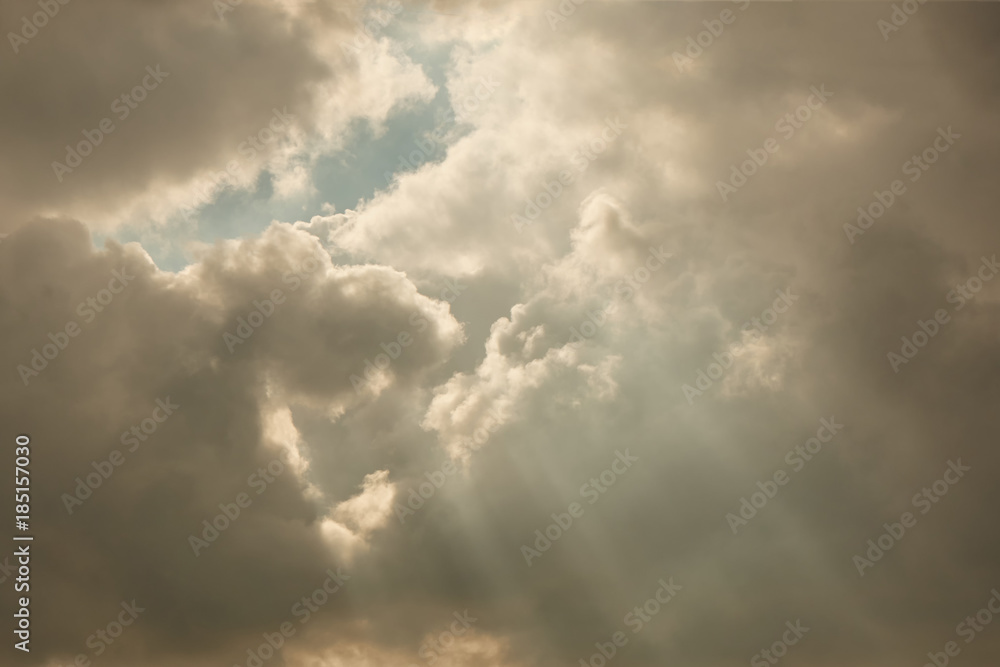 the clouds in the sky and the rays of the sun. the clouds in the sky and the rays of the sun.