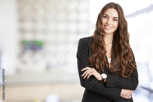 Young financial assistant portrait photo