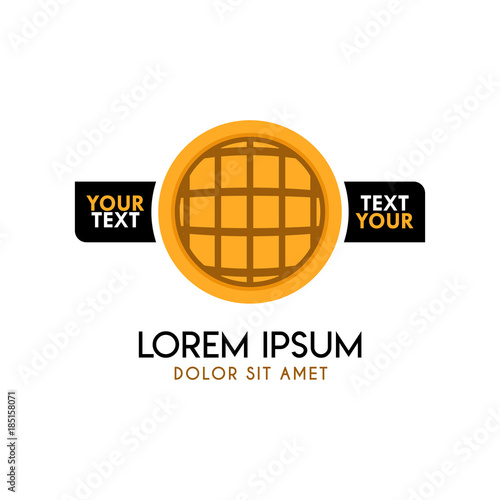 delicious chocolate and vanilla waffle logo