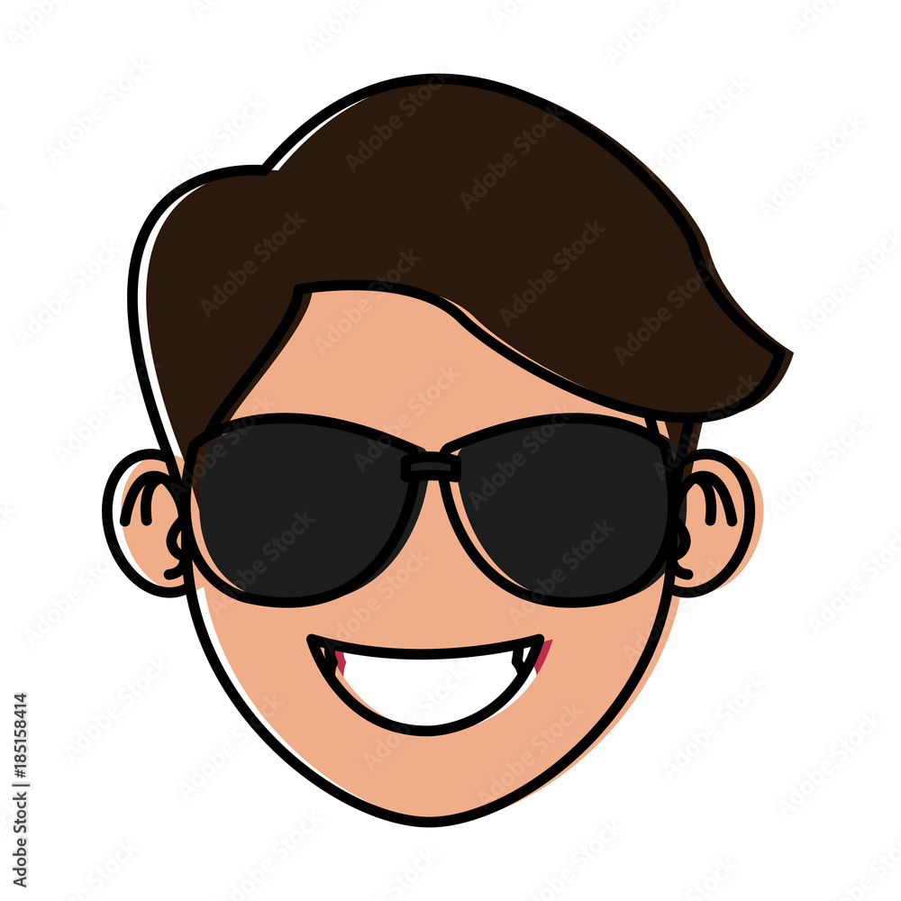 Man with sunglasses face Man with sunglasses face