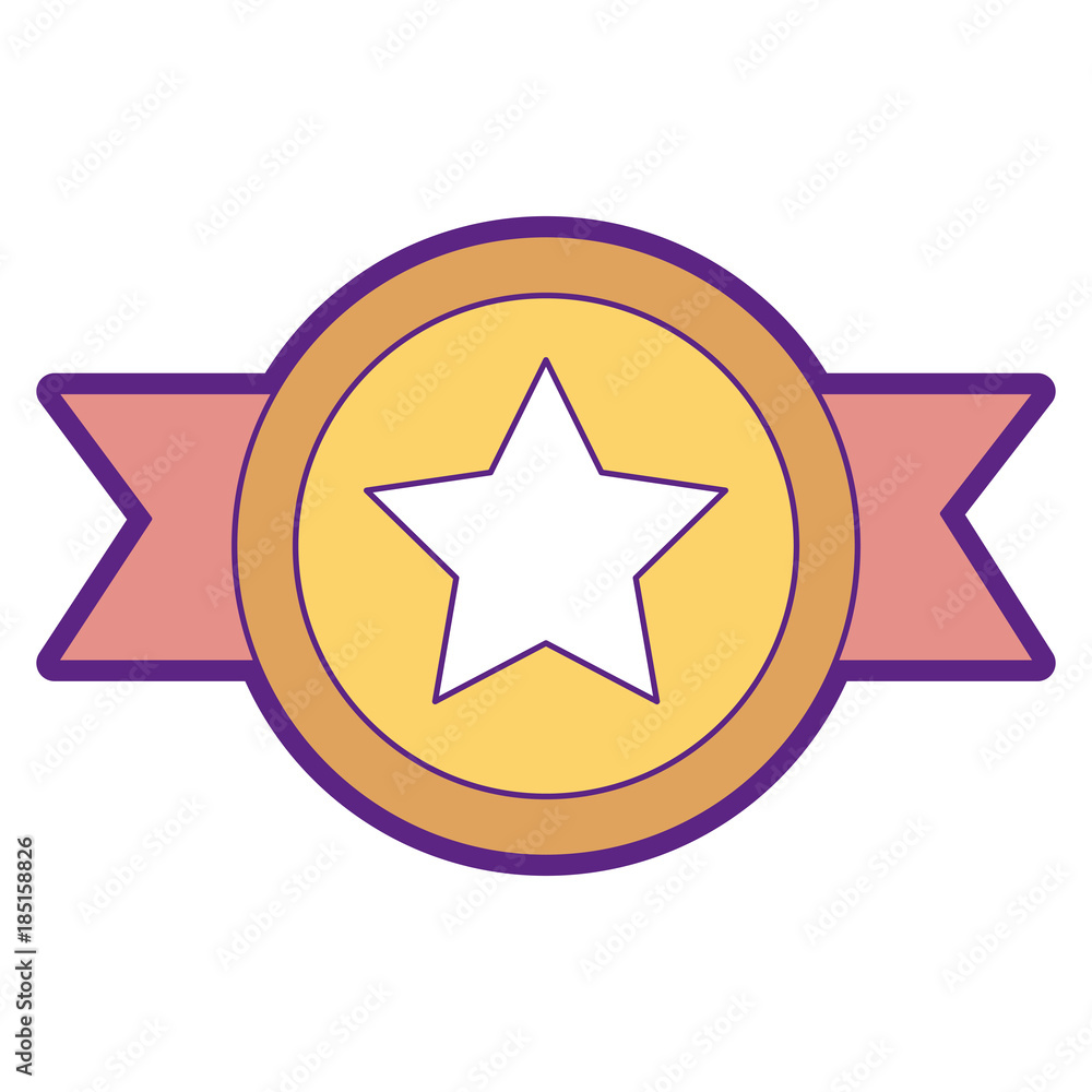 winner medal with star vector illustration design winner medal with star vector illustration design