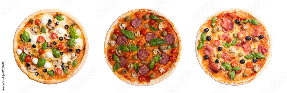 Fototapeta Włoska pizza z mozzarellą