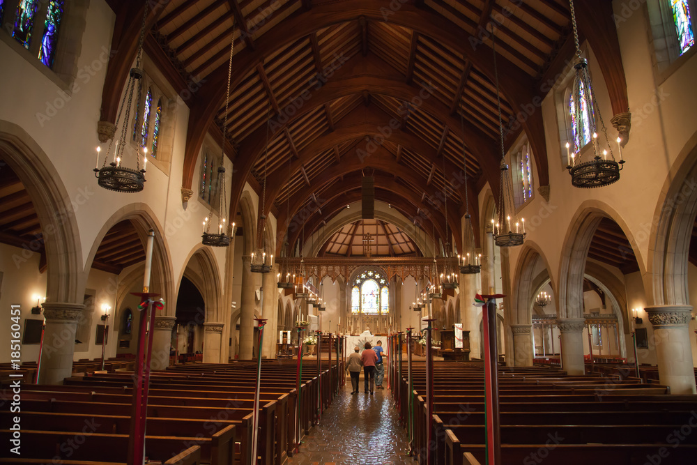 Interior of a church in Pasadena,California