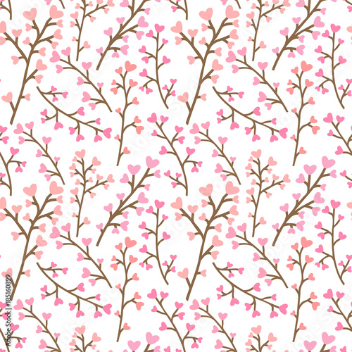 Floral seamless pattern. Spring vector background. Textile print design.