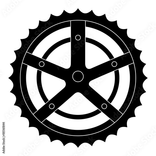 bicycle sprocket isolated icon vector illustration design