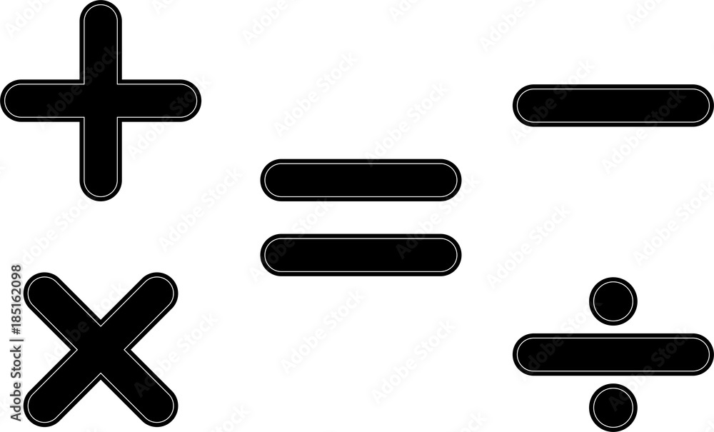 Obraz premium Math symbol icon, vector illustration