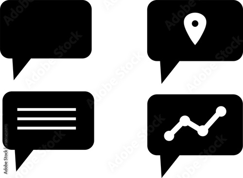 Chat bubble vector icon, simple illustration for web or mobile app