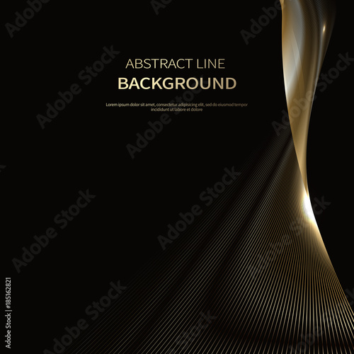 Abstract background of luxury gold lines photo