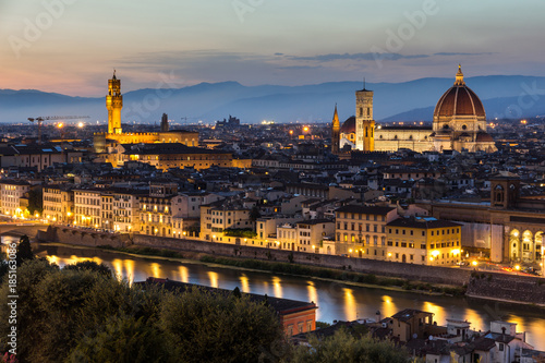 vista dall'alto della città di Firenze, Toscana, Italia.