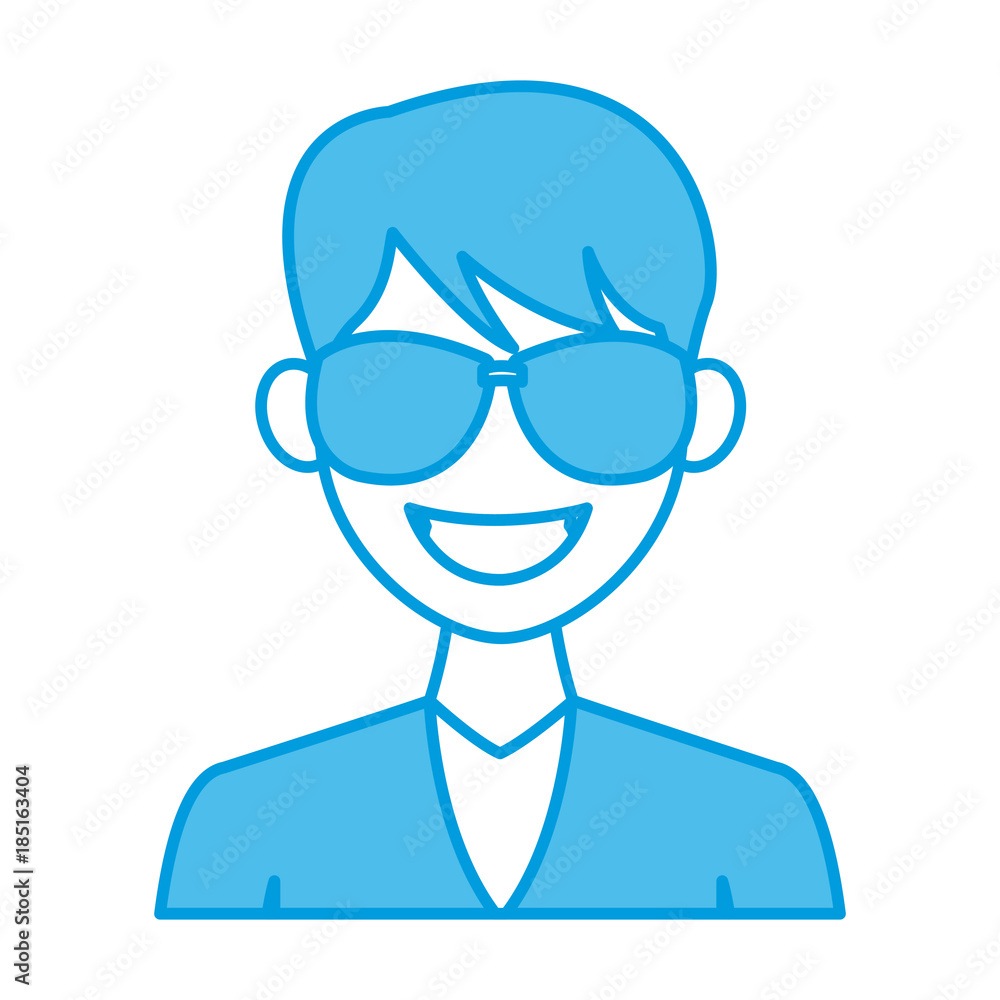 Young man with elegant clothes and sunglasses Young man with elegant clothes and sunglasses