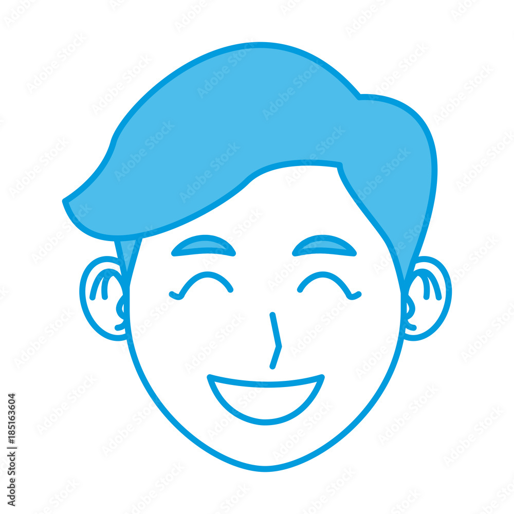 Young man face cartoon Young man face cartoon