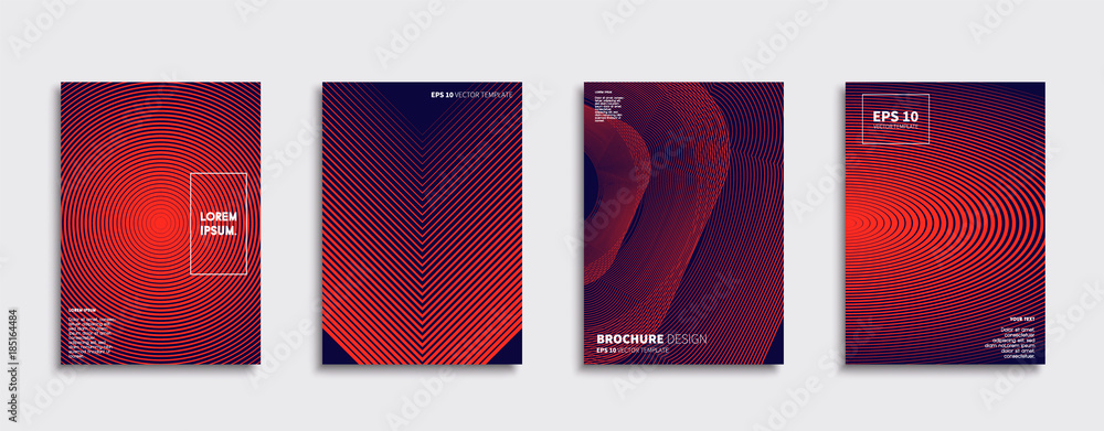 Vector cover designs. Future Poster template. Smartphone modern background set.