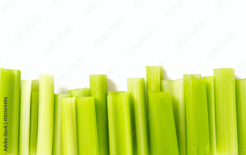celery sticks isolated on white celery sticks isolated on white