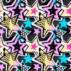 Handdoek met foto Graffiti patronen Sterren graffiti hipster inktpatroon  © OlgaLIS