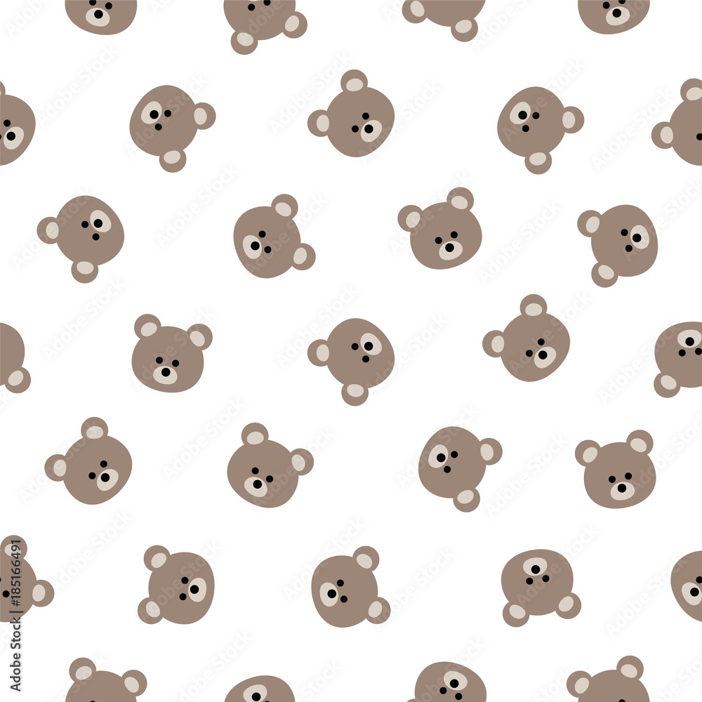 Seamless vector pattern - brown bears Seamless vector pattern - brown bears