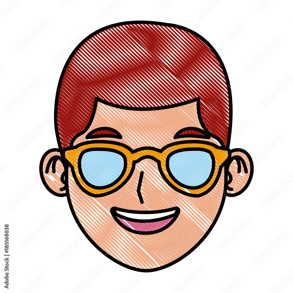 Man with sunglasses face Man with sunglasses face