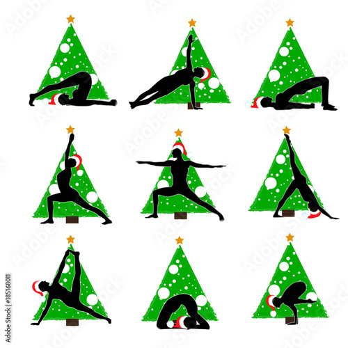 Christmas new year yoga asanas