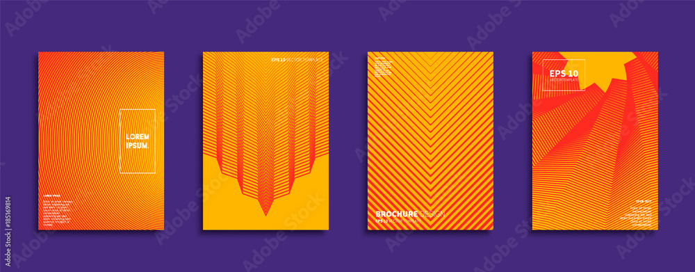 Vector cover designs. Future Poster template. Smartphone modern background set.