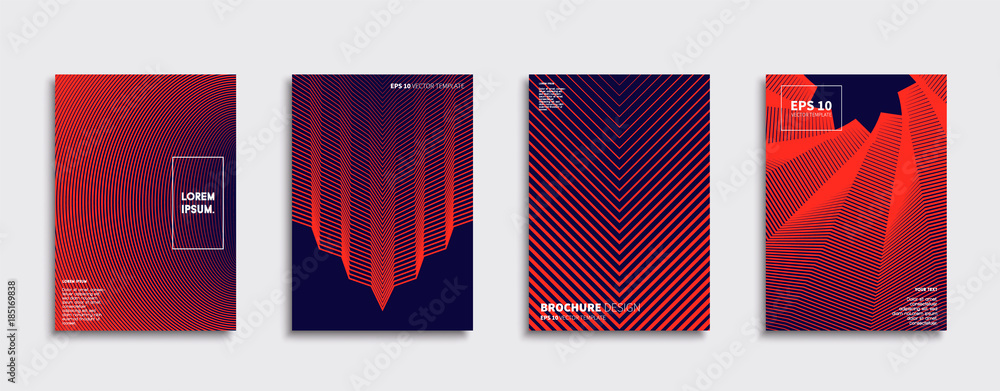Vector cover designs. Future Poster template. Smartphone modern background set.