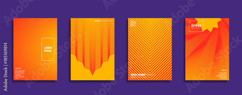 Obraz na płótnie Vector cover designs. Future Poster template. Smartphone modern background set. w salonie