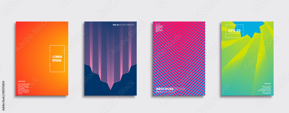 Vector cover designs. Future Poster template. Smartphone modern background set.