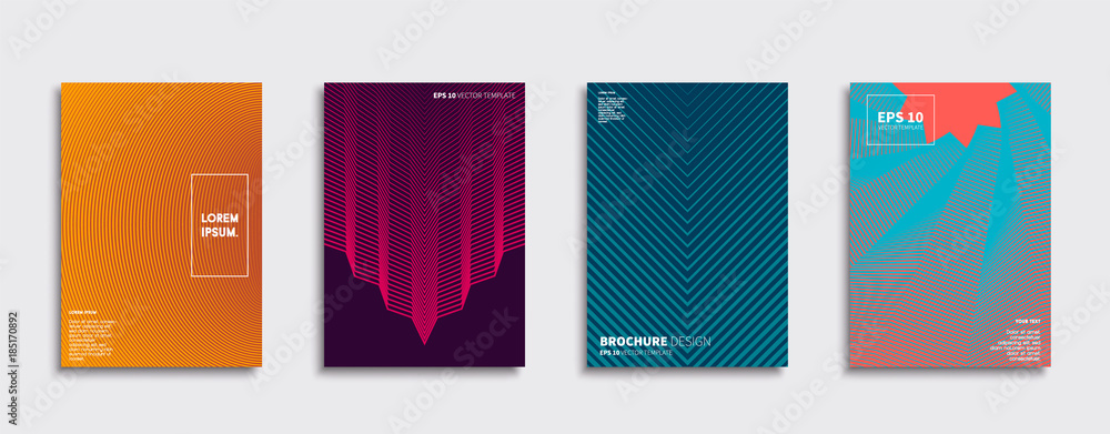 Vector cover designs. Future Poster template. Smartphone modern background set.