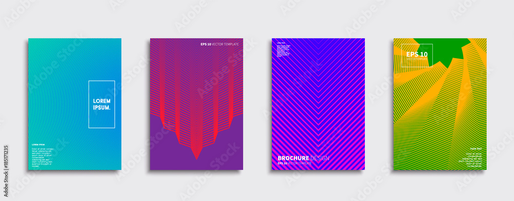 Vector cover designs. Future Poster template. Smartphone modern background set.
