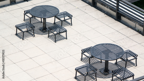 outdoor patio with table photo