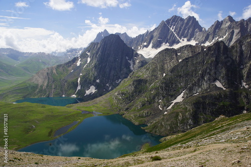 Fototapeta Naklejka Na Ścianę i Meble -  Krishansar Lake/ Gadsar Pass - Kashmir Great Lakes Trek