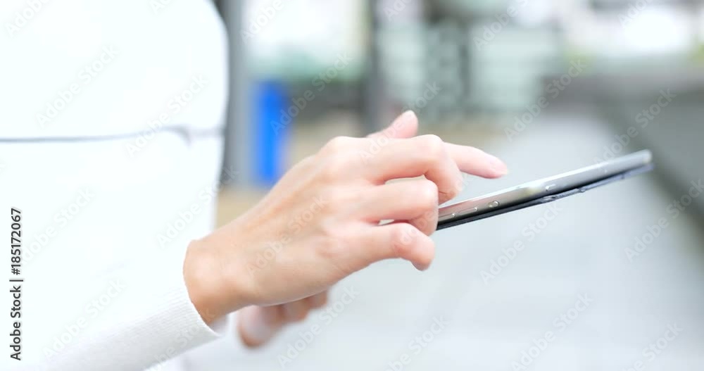 Woman use of tablet Woman use of tablet
