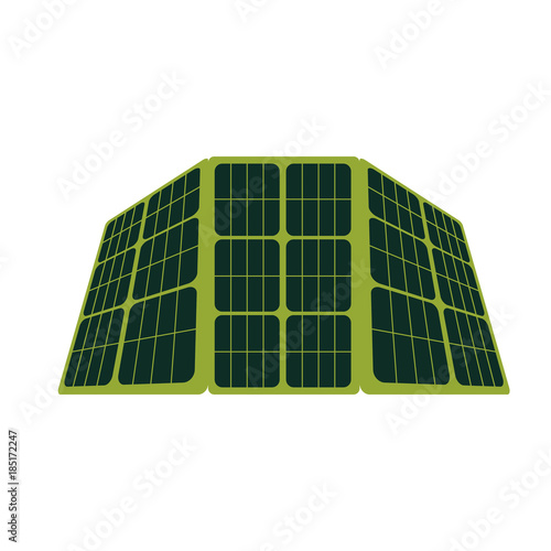 Solar powered lamp. Vector illustration in a flat style.