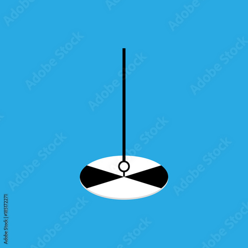 Secchi disk vector illustration in flat style.