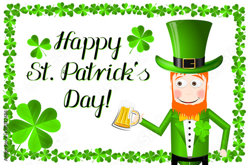 Happy St. Patrick's Day - card, illustration photo