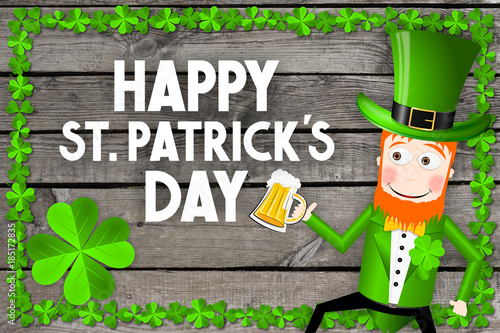 Happy St. Patrick's Day - card, illustration photo