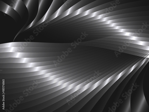 Abstract background with metal waves. Vector illustration