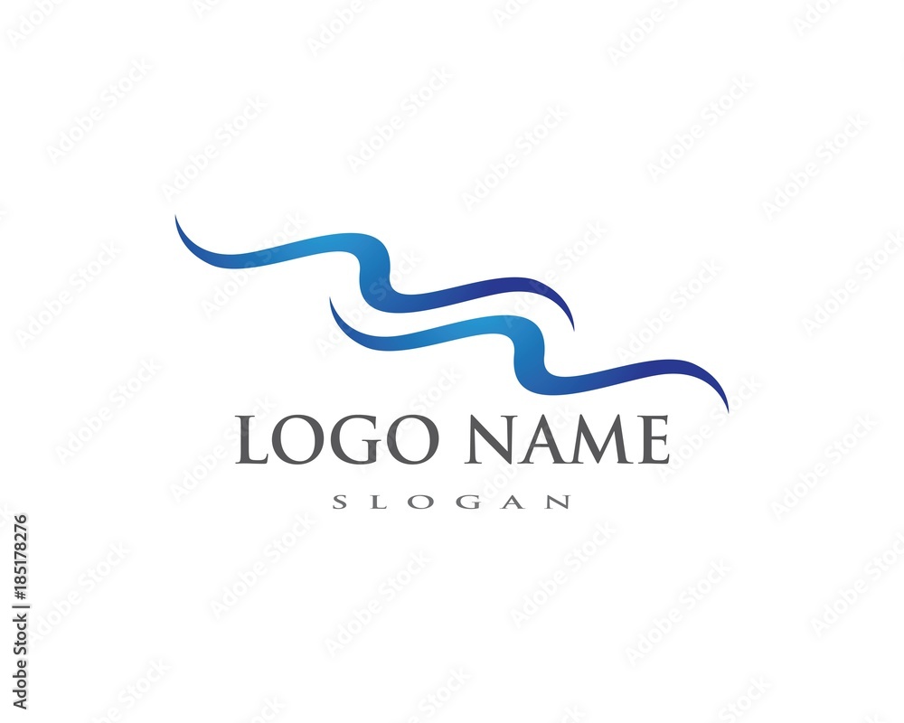 Water Wave symbol and icon Logo Template vector Water Wave symbol and icon Logo Template vector